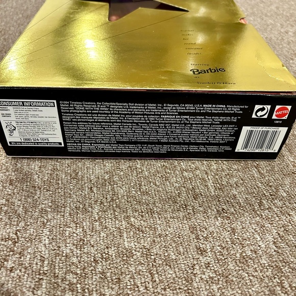 Barbie Gone with the Wind NIB Scarlett O’Hara doll.Hollywood Legends collection - Picture 10 of 13